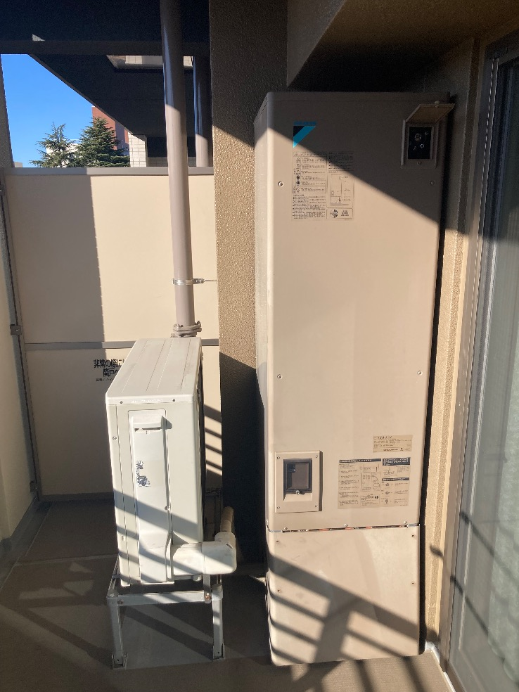 ダイキンエコキュートTU31KFCVからダイキンエコキュートEQX37ZFV|エコキュート交換工事|東京都東大和市桜が丘|マンション|オーベルグランディオ東大和