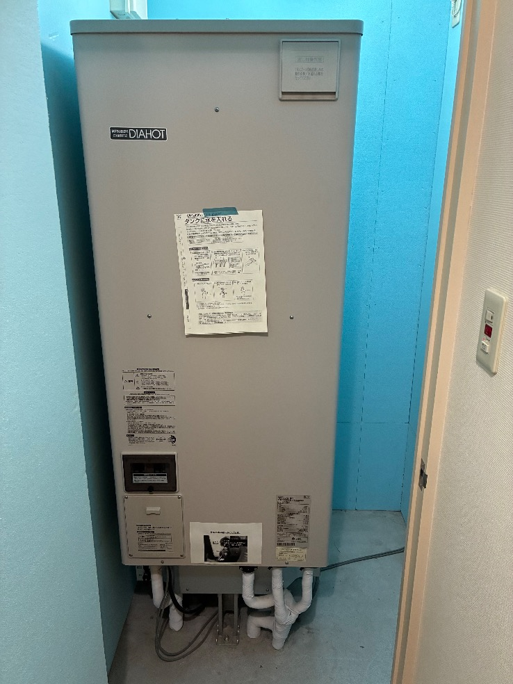三菱電気温水器SRT-37WD2から三菱電気温水器SRT-J37WD5｜電気温水器交換工事｜千葉県八千代市八千代台北｜マンション｜リノア八千代台