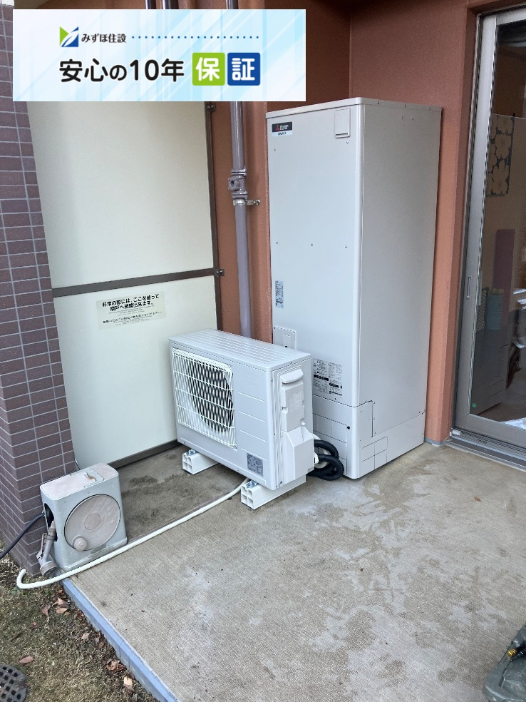 パナソニックエコキュートHE-30C3Qから三菱エコキュートSRT-W306D-2｜エコキュート交換工事｜千葉県柏市光ヶ丘団地｜マンション｜ブライエント柏光ヶ丘 