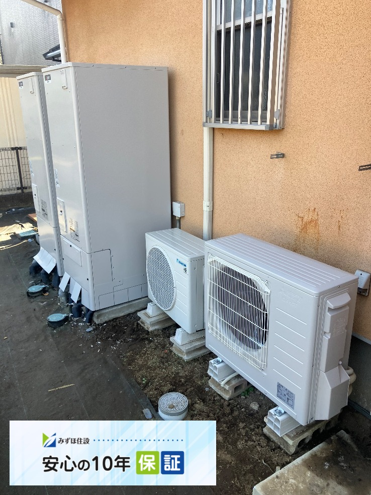 三菱エコキュートSRT-3768WFU-BLから三菱エコキュートSRT-S376U｜エコキュート交換工事｜埼玉県さいたま市岩槻区表慈恩寺｜