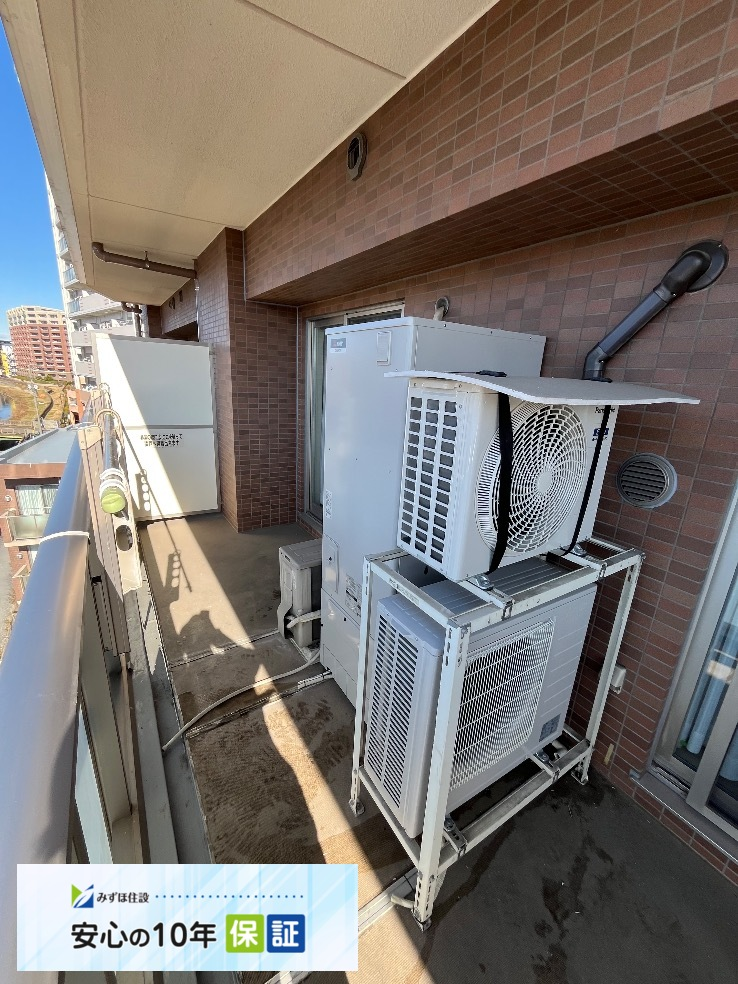 三菱エコキュートSRT-HPT37W2から三菱エコキュートSRT-S377｜エコキュート交換工事｜埼玉県川口市末広｜マンション｜ミオカステーロ川口