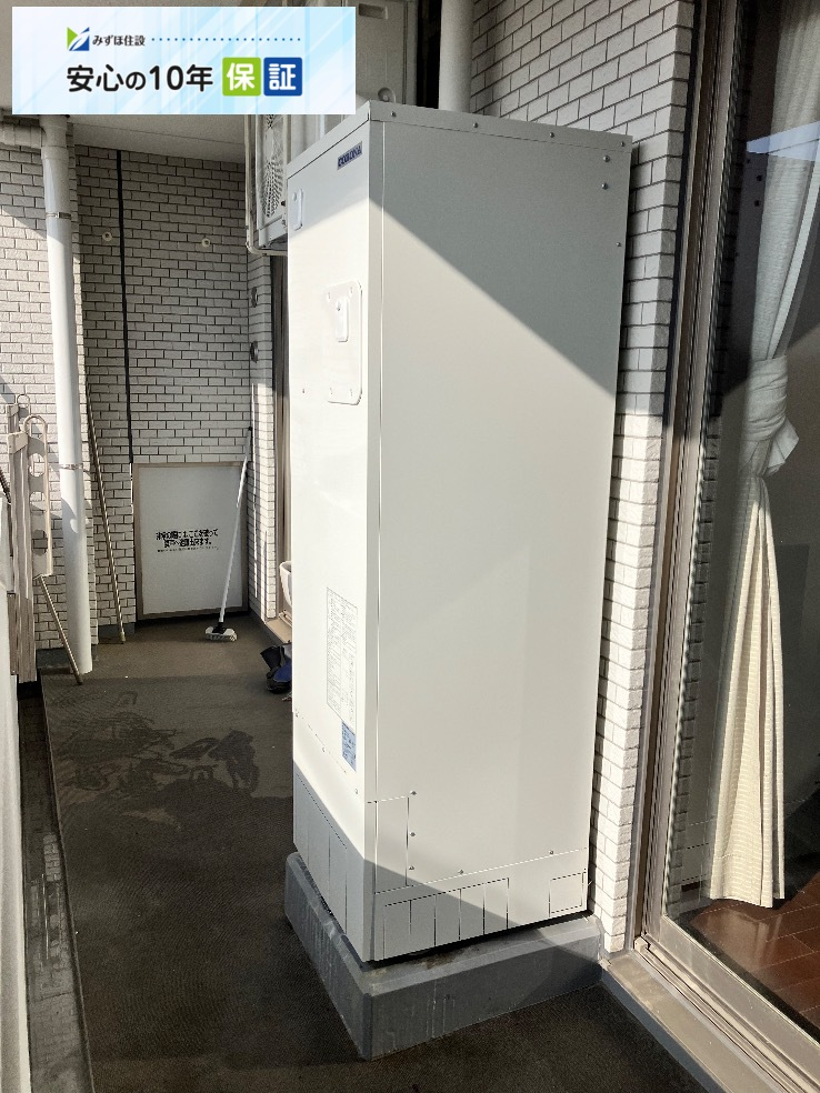 コロナエコキュートCTU-H3014AからコロナエコキュートCHP-S30AZ1-12|エコキュート交換工事|埼玉県川口市里|マンション|シーズガーデングリーンパティオ