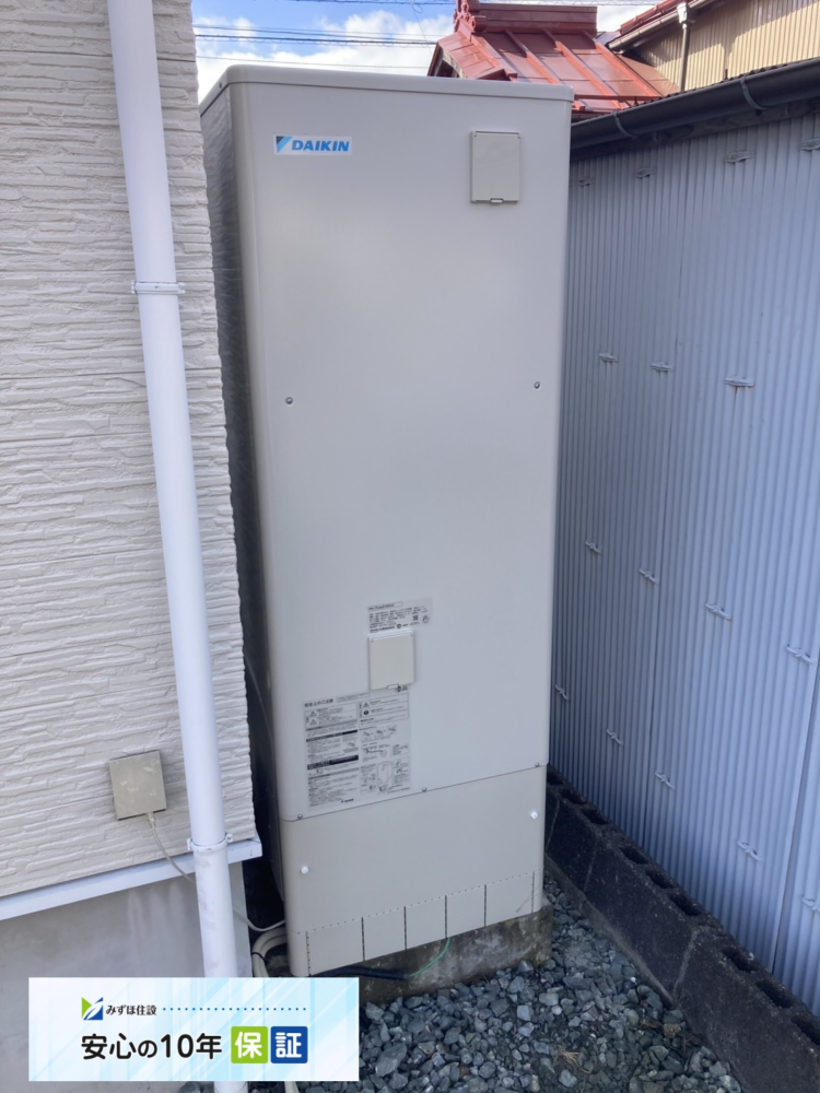 コロナエコキュートCTU-371DA8KからダイキンエコキュートEQA37ZFHV｜エコキュート交換工事｜山梨県富士吉田市松山｜