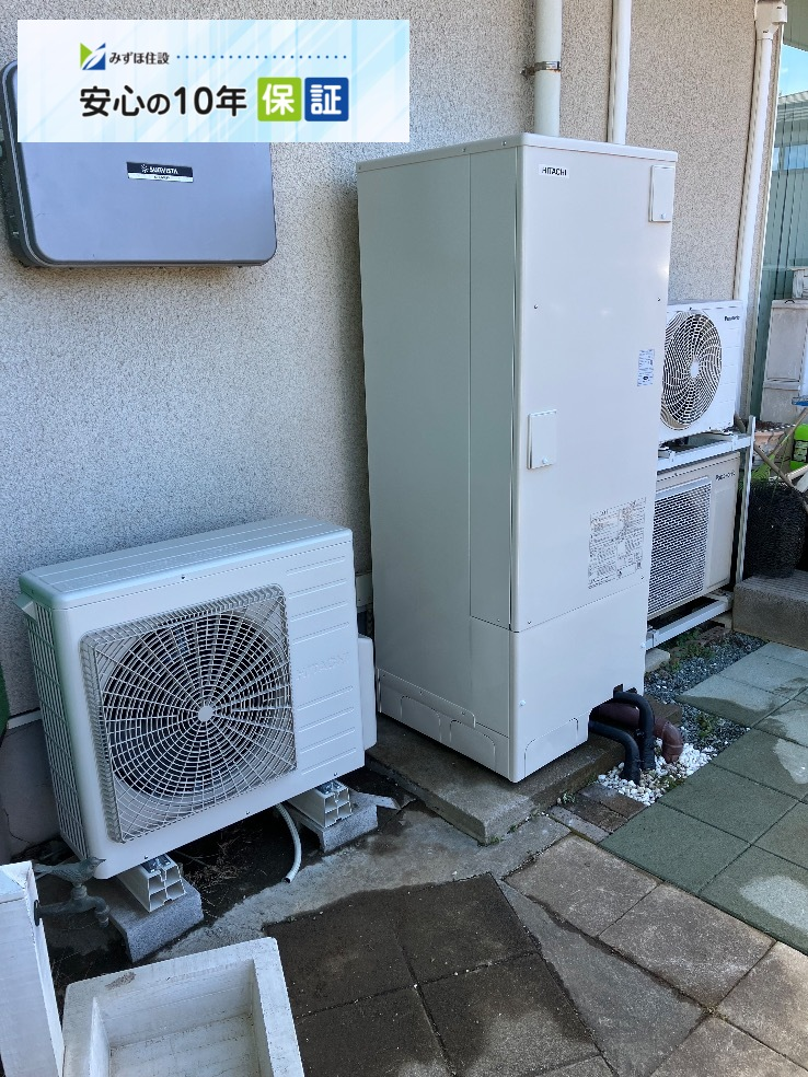 パナソニックエコキュートHE-37OSEQから日立エコキュートBHP-FG37XU｜エコキュート交換工事｜千葉県鎌ヶ谷市南鎌ヶ谷｜