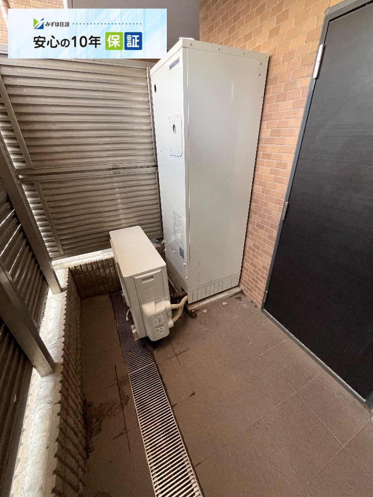 コロナエコキュートCTU-H3014AからコロナエコキュートCHP-S30AZ1-12｜エコキュート交換工事｜東京都府中市是政｜マンション｜シーズガーデン府中多摩川