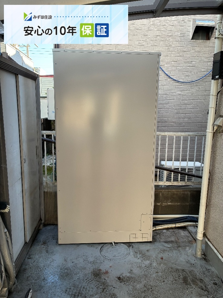 三菱エコキュートSRT-HPT43WZ2から三菱エコキュートSRT-S436UZ|エコキュート交換工事|神奈川県相模原市南区南台|