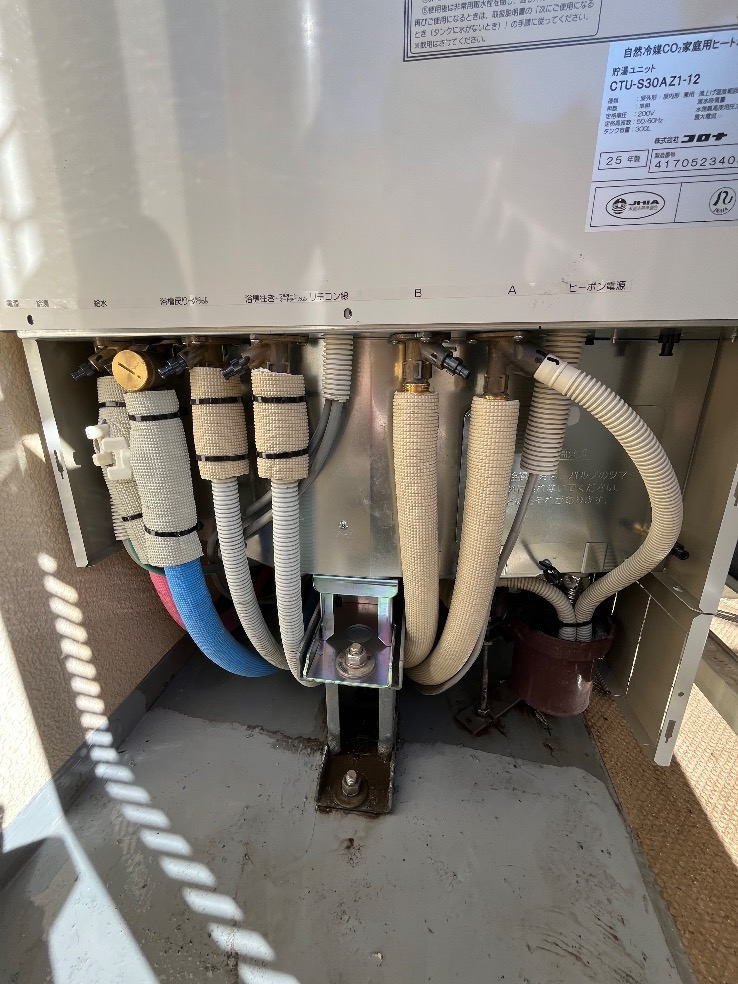 コロナエコキュートCTU-H3014AM-BLからコロナエコキュートCHP-S30AZ1-12｜エコキュート交換工事｜千葉県印西市原｜マンション｜レイディアントシティ印西牧の原