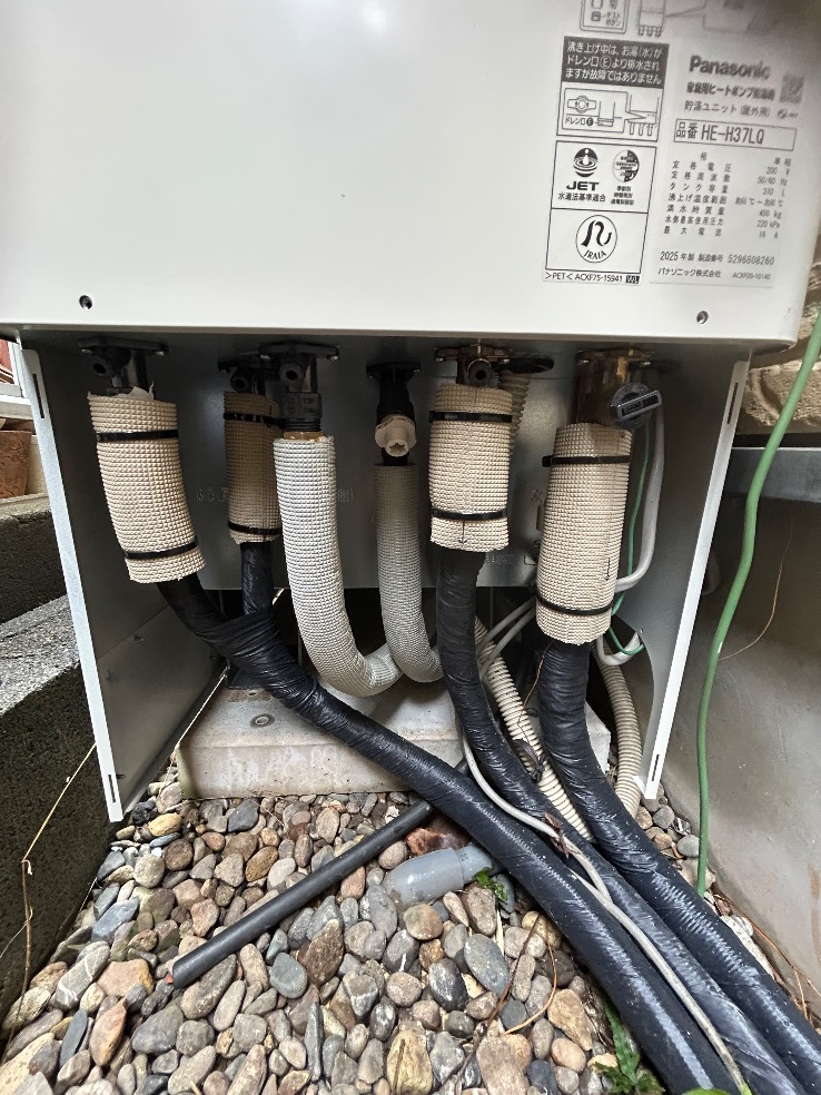 パナソニックエコキュートHE-W37BQからパナソニックエコキュートHE-H37LQS｜エコキュート交換工事｜埼玉県越谷市蒲生｜