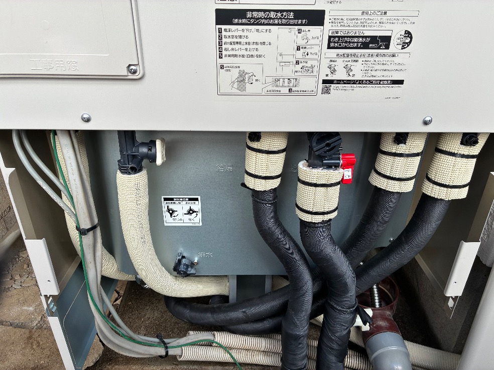 パナソニックエコキュートHE-KU37BQから三菱エコキュートSRT-S377U｜エコキュート交換工事｜神奈川県横浜市瀬谷区南瀬谷｜