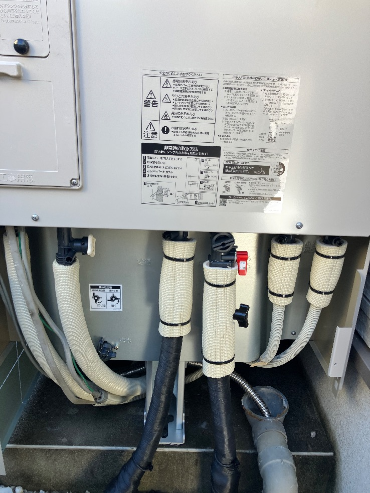 長府エコキュートEHP-3734GPXHから三菱エコキュートSRT-S376U｜エコキュート交換工事｜埼玉県所沢市久米｜