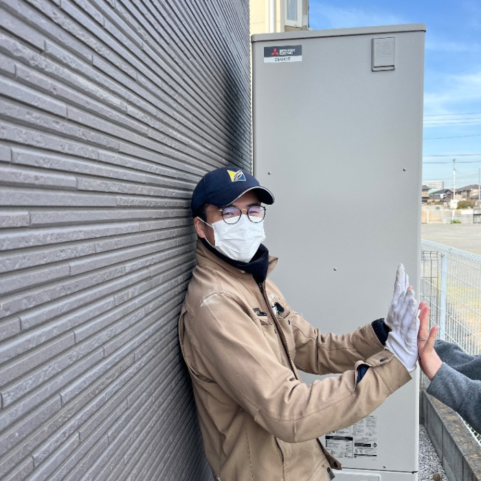 パナソニックエコキュートHE-K46BXから三菱エコキュートSRT-S466U｜エコキュート交換工事｜埼玉県白岡市千駄野｜