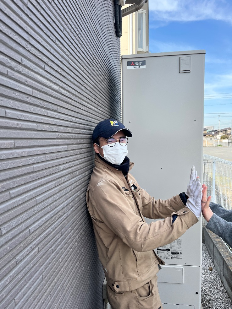 パナソニックエコキュートHE-K46BXから三菱エコキュートSRT-S466U｜エコキュート交換工事｜埼玉県白岡市千駄野｜