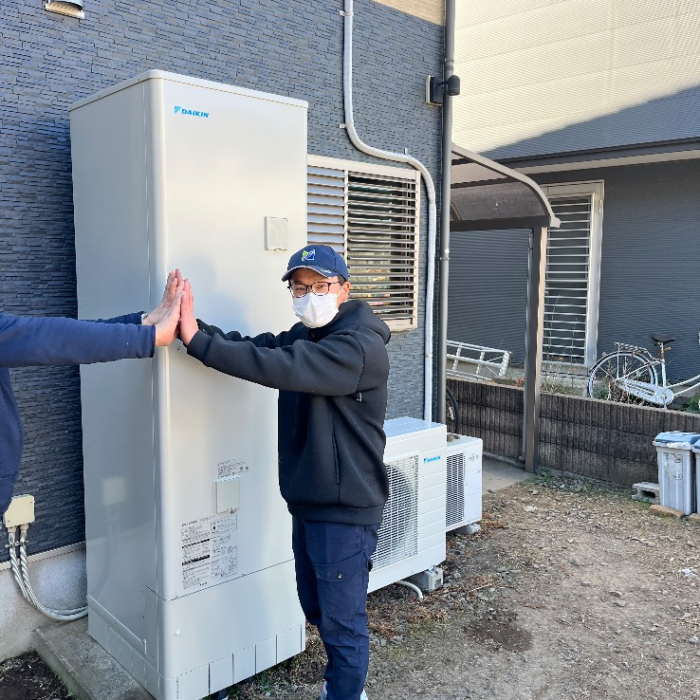 ハウステックエコキュートHHP-AT466HATからダイキンエコキュートEQX46ZFV｜エコキュート交換工事｜茨城県つくば市上原｜