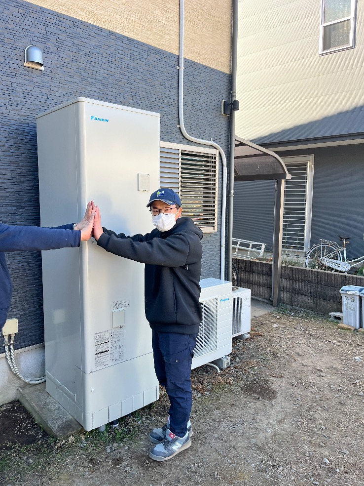 ハウステックエコキュートHHP-AT466HATからダイキンエコキュートEQX46ZFV｜エコキュート交換工事｜茨城県つくば市上原｜