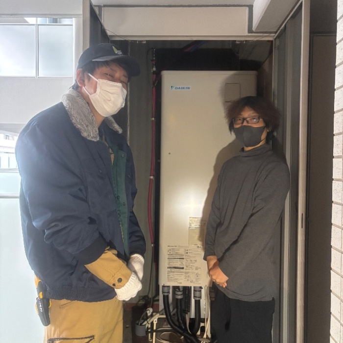 ダイキンエコキュートTU37EFVからダイキンエコキュートEQX37ZFVE｜エコキュート交換工事｜東京都大田区大森北｜マンション｜大森プロストシティレジデンス