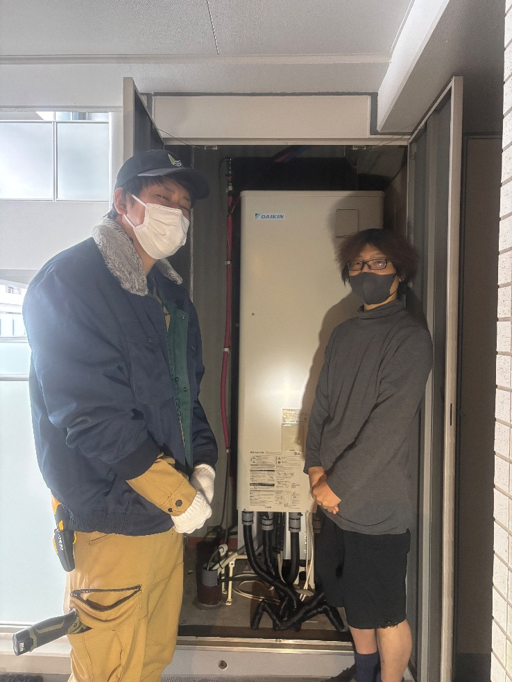 ダイキンエコキュートTF37EFVからダイキンエコキュートEQX37ZFVE｜エコキュート交換工事｜東京都大田区大森北｜マンション｜大森プロストシティレジデンス