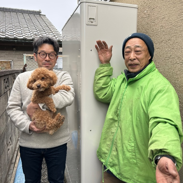 パナソニックエコキュートHE-W37EQからパナソニックエコキュートHE-H37LQS｜エコキュート交換工事｜千葉県我孫子市台田｜