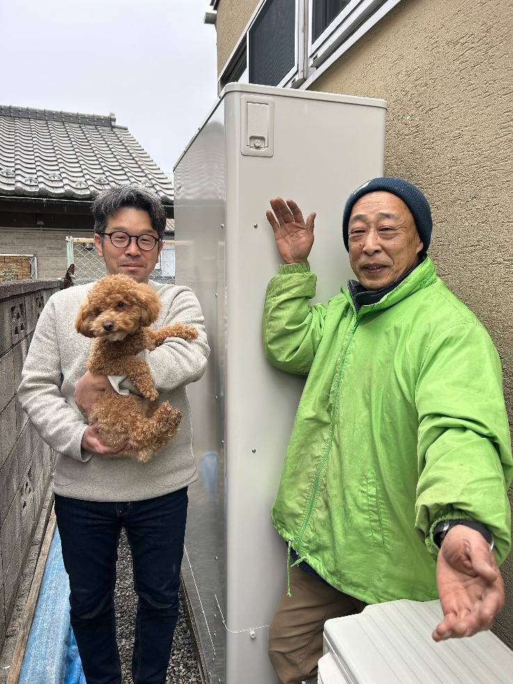 パナソニックエコキュートHE-W37EQからパナソニックエコキュートHE-H37LQS｜エコキュート交換工事｜千葉県我孫子市台田｜