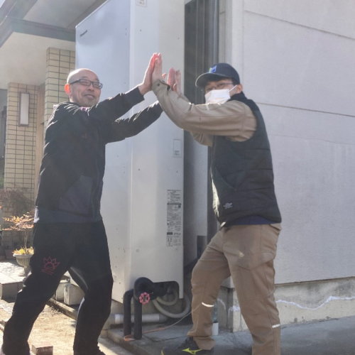 パナソニックエコキュートHE-46W3QAからパナソニックエコキュートHE-H46LQS｜エコキュート交換工事｜ 栃木県佐野市小見町｜