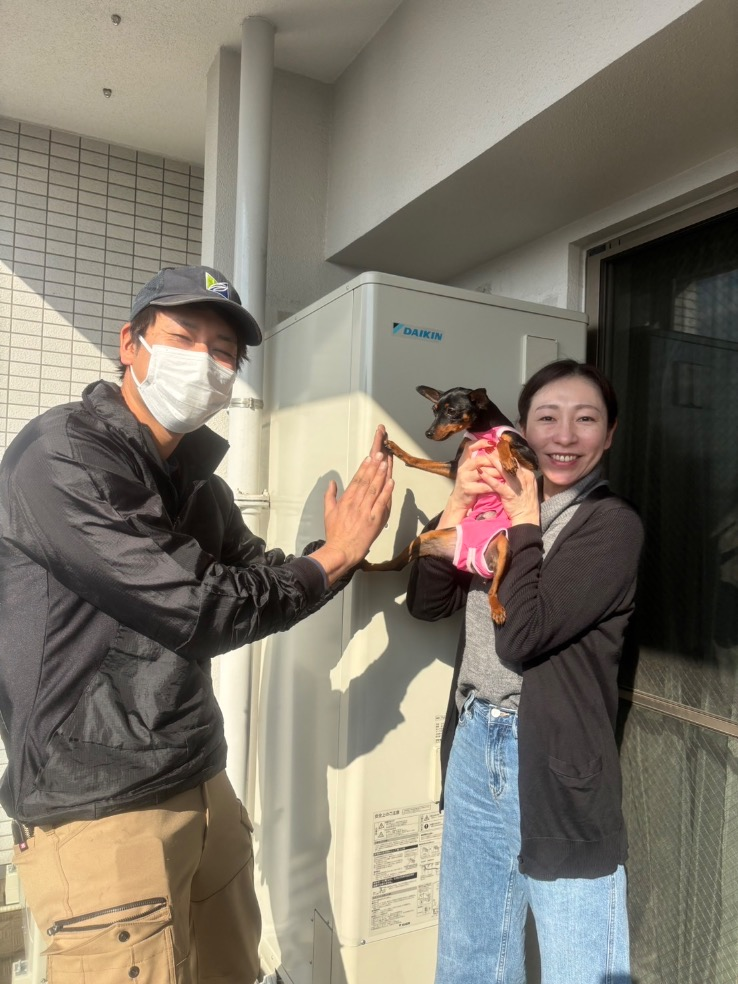 コロナエコキュートCTU-H3014AJ-BLからダイキンエコキュートEQX37ZFVE｜エコキュート交換工事｜東京都大田区大森南｜マンション｜エンゼルザグランドハーツ