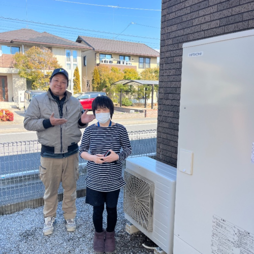 パナソニックエコキュートHE-370SGQから日立エコキュートBHP-FG37XU｜エコキュート交換工事｜栃木県佐野市高萩町｜