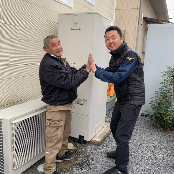 パナソニックエコキュートHE-37K3QからパナソニックエコキュートHE-S37LQS｜エコキュート交換工事｜茨城県かすみがうら市下稲吉｜