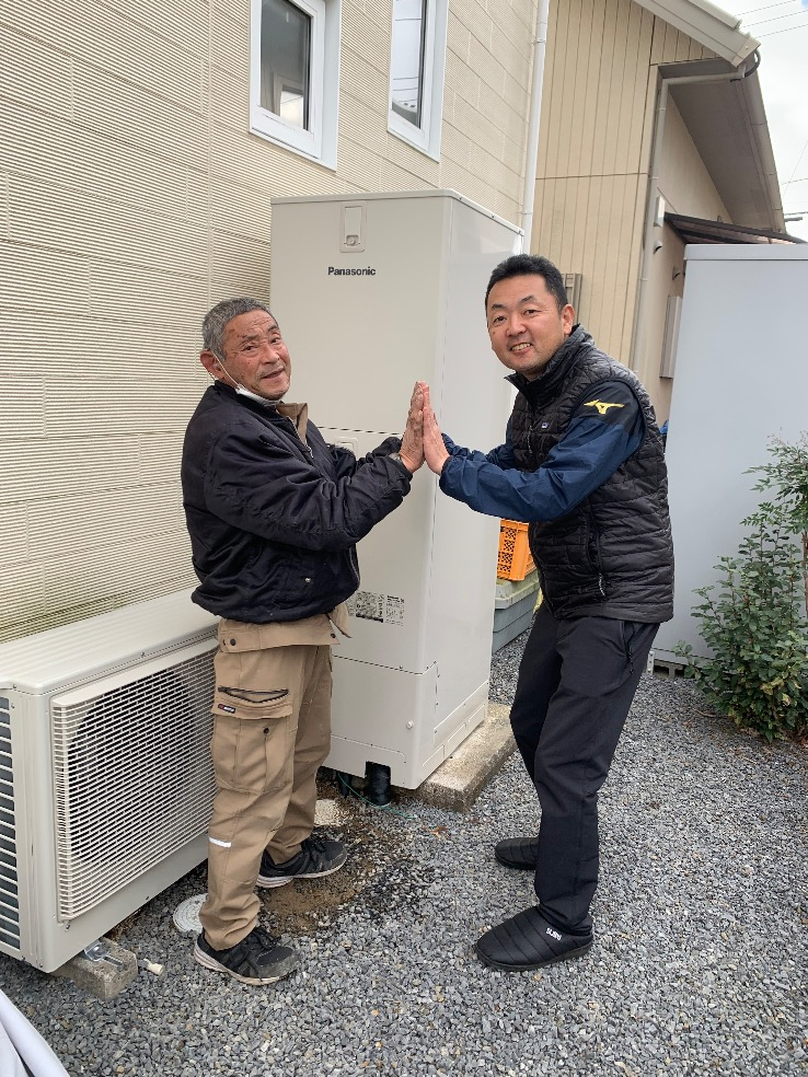 パナソニックエコキュートHE-37K3QからパナソニックエコキュートHE-S37LQS|エコキュート交換工事|茨城県かすみがうら市下稲吉|