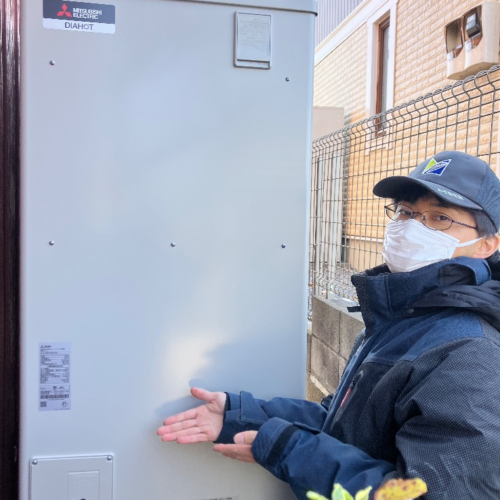 コロナエコキュートCTU-37AW1から三菱エコキュートSRT-S377U｜エコキュート交換工事｜千葉県印西市小林大門下｜