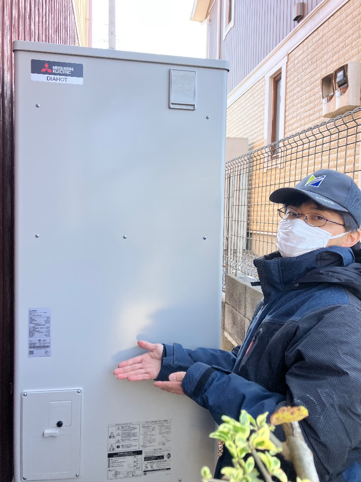 コロナエコキュートCTU-37AW1から三菱エコキュートSRT-S377U｜エコキュート交換工事｜千葉県印西市小林大門下｜