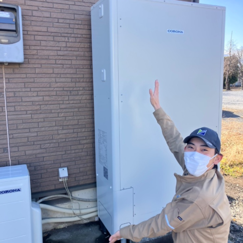 コロナエコキュートCTU-H3726A2からコロナエコキュートCHP-E372AZ1|エコキュート交換工事|栃木県宇都宮市鐺山町