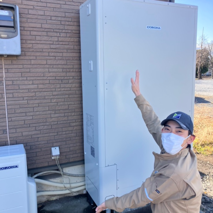 コロナエコキュートCTU-H3726A2からコロナエコキュートCHP-E372AZ1｜エコキュート交換工事｜栃木県宇都宮市鐺山町