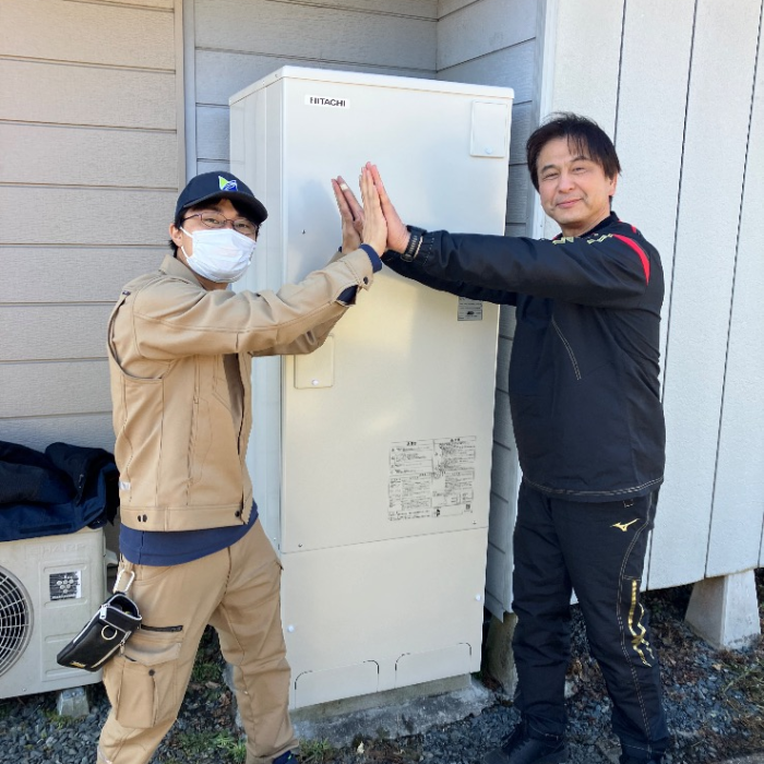 ダイキンエコキュートTU46PFVから日立エコキュートBHP-FG37XU｜エコキュート交換工事｜栃木県佐野市下彦間町｜