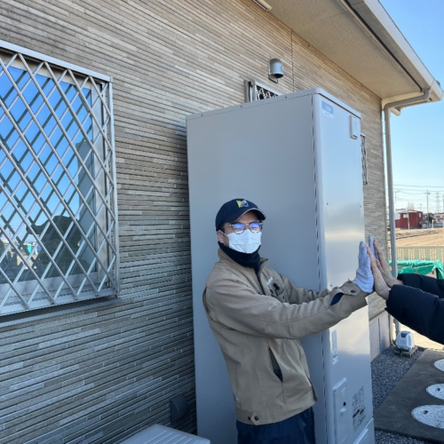 三菱エコキュートSRT-HPT46WUX8から三菱エコキュートSRT-S467U｜エコキュート交換工事｜埼玉県久喜市小右衛門｜