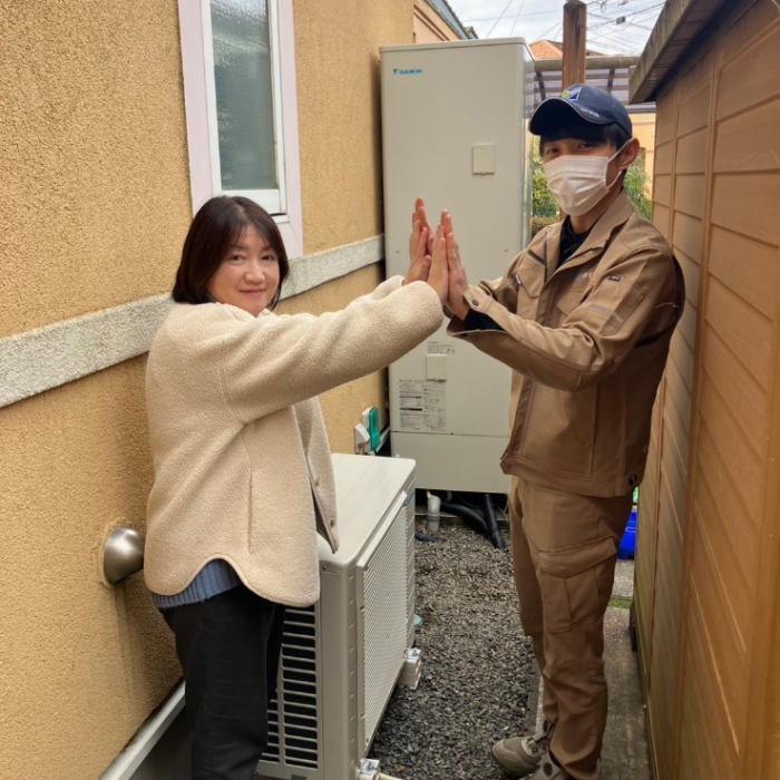 タカラ電気温水器EM-463KGU-SAからダイキンエコキュートEQA46ZSV｜エコキュート交換工事｜茨城県龍ケ崎市小柴｜