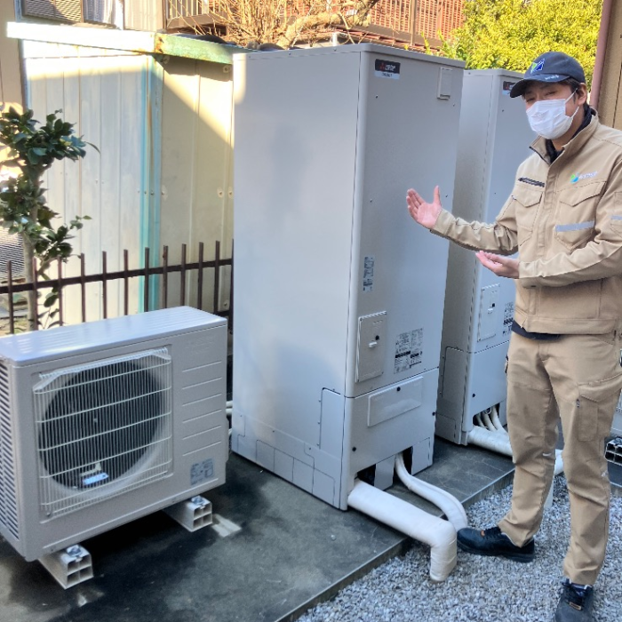 コロナエコキュートCHP-371NA6から三菱エコキュートSRT-S377U｜エコキュート交換工事｜埼玉県鴻巣市逆川｜