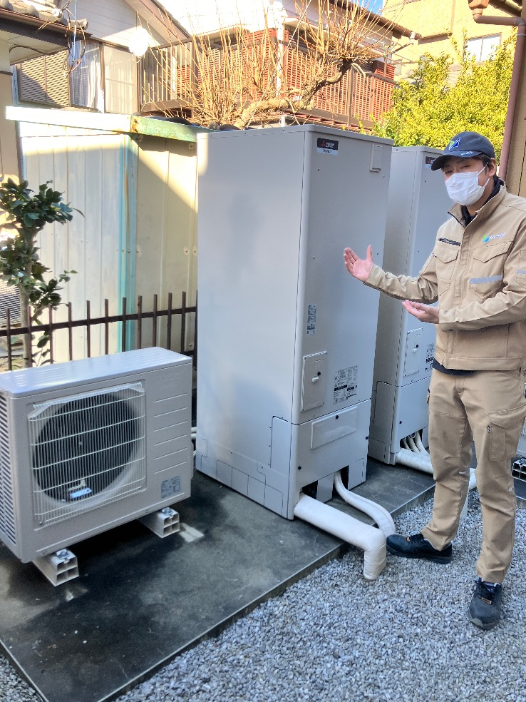 コロナエコキュートCHP-371NA6から三菱エコキュートSRT-S377U｜エコキュート交換工事｜埼玉県鴻巣市逆川｜
