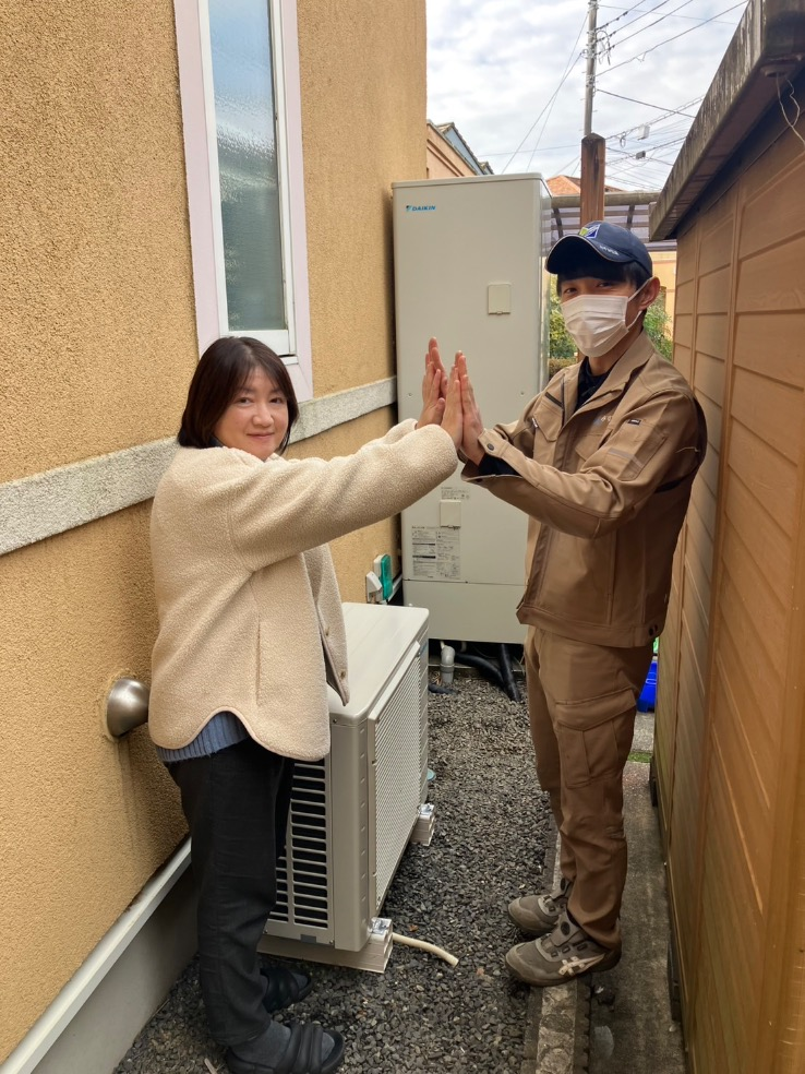 タカラ電気温水器EM-463KGU-SAからダイキンエコキュートEQA46ZSV｜エコキュート交換工事｜茨城県龍ケ崎市小柴｜