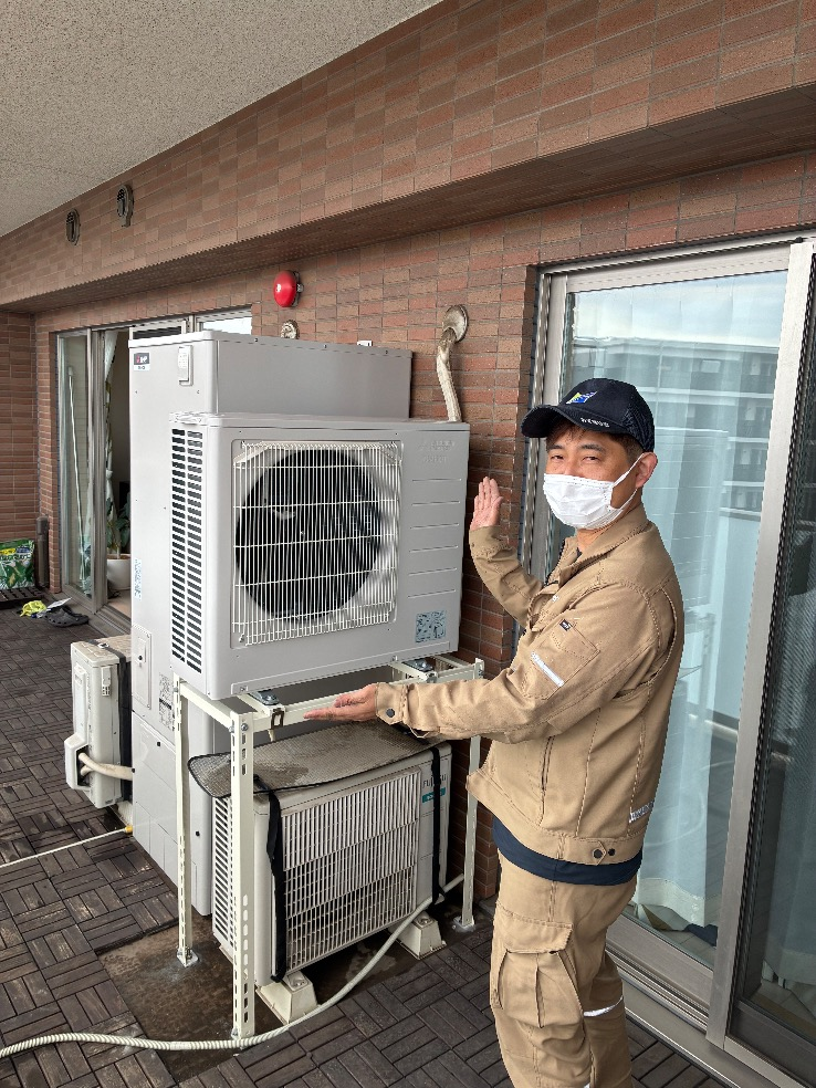 東芝エコキュートHPL-2TFB375RAUから三菱エコキュートSRT-S377｜エコキュート交換工事｜神奈川県横浜市青葉区桜台｜マンション｜ミオカステーロ青葉台