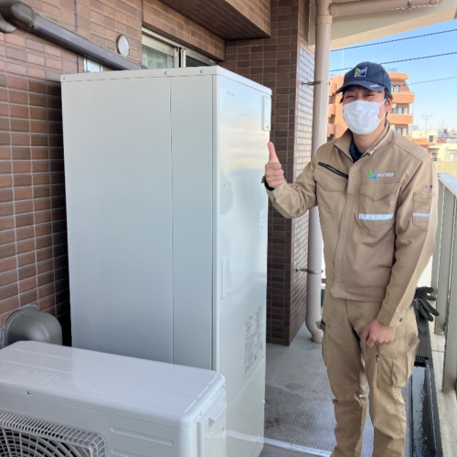 東芝電気温水器HPL-2TFB376RAUから日立エコキュートBHP-FG37XU｜エコキュート交換工事｜東京都杉並区荻窪｜マンション｜スタジオデン荻窪