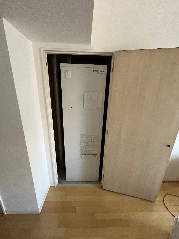 コロナエコキュートCTU-301DA7-12-BLからコロナエコキュートCHP-S30AZ1-12｜エコキュート交換工事｜埼玉県さいたま市北区宮原町｜マンション｜パークシティさいたま北アークレジデンス