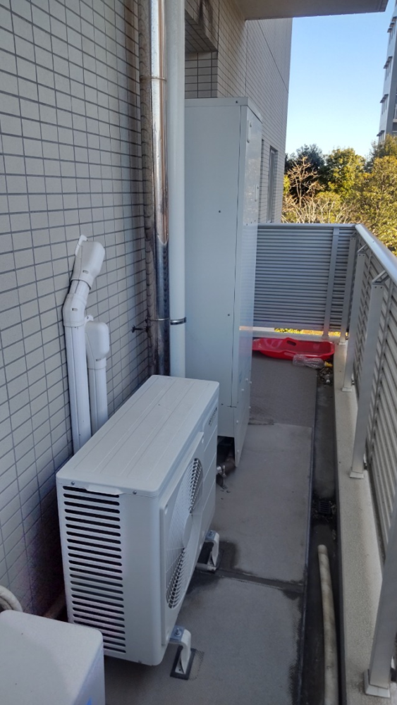 コロナエコキュートCTU-H3714AZから三菱エコキュートSRT-S375|エコキュート交換工事|東京都足立区新田|マンション|グランスイートハートアイランド