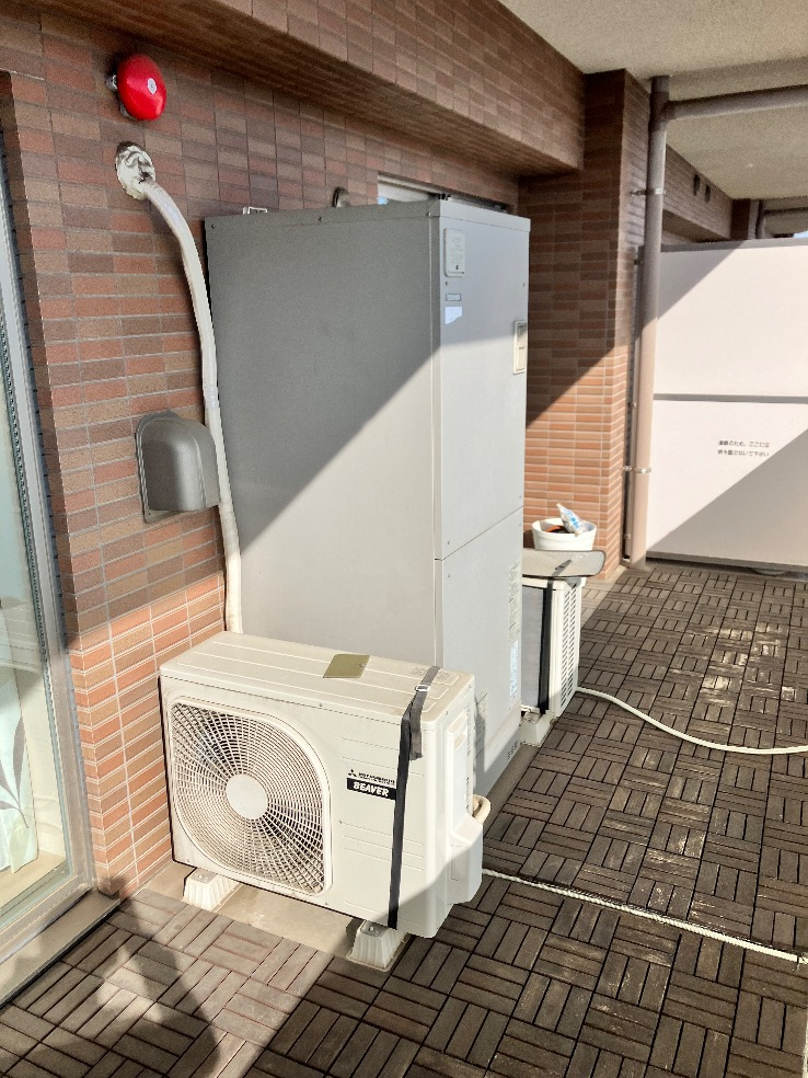 東芝エコキュートHPL-2TFB375RAUから三菱エコキュートSRT-S377｜エコキュート交換工事｜神奈川県横浜市青葉区桜台｜マンション｜ミオカステーロ青葉台