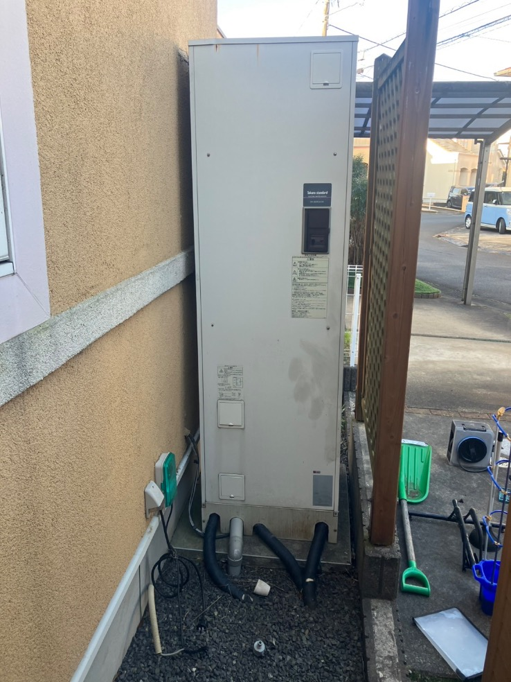 タカラ電気温水器EM-463KGU-SAからダイキンエコキュートEQA46ZSV｜エコキュート交換工事｜茨城県龍ケ崎市小柴｜