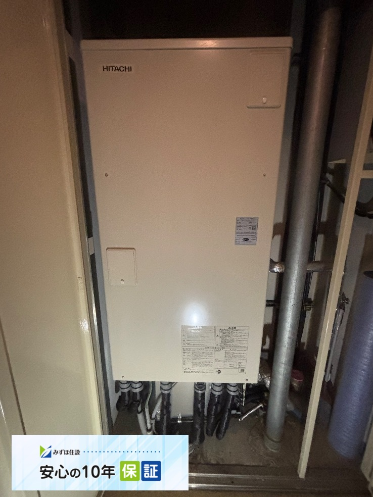 日立エコキュートBHP-TA370から日立エコキュートBHP-FG37XU｜エコキュート交換工事｜埼玉県さいたま市岩槻区西町｜マンション｜ヒューマンスクエア岩槻プレミアムタワー