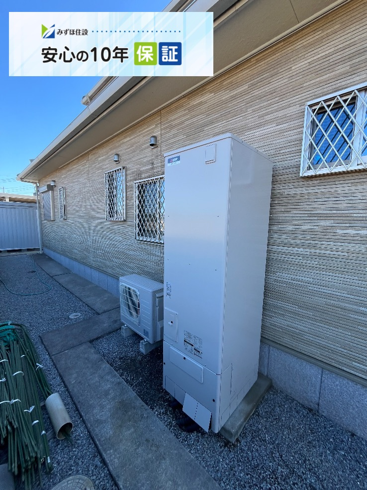 三菱エコキュートSRT-HPT46WUX8から三菱エコキュートSRT-S467U｜エコキュート交換工事｜埼玉県久喜市小右衛門｜