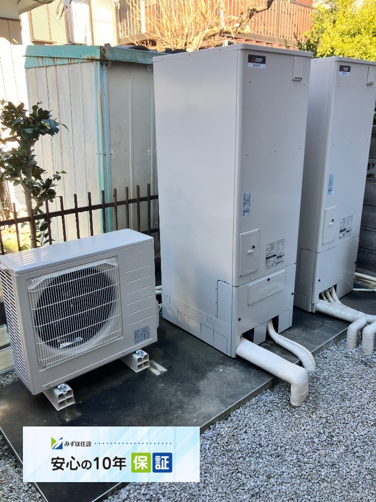 コロナエコキュートCHP-371NA6から三菱エコキュートSRT-S377U｜エコキュート交換工事｜埼玉県鴻巣市逆川｜