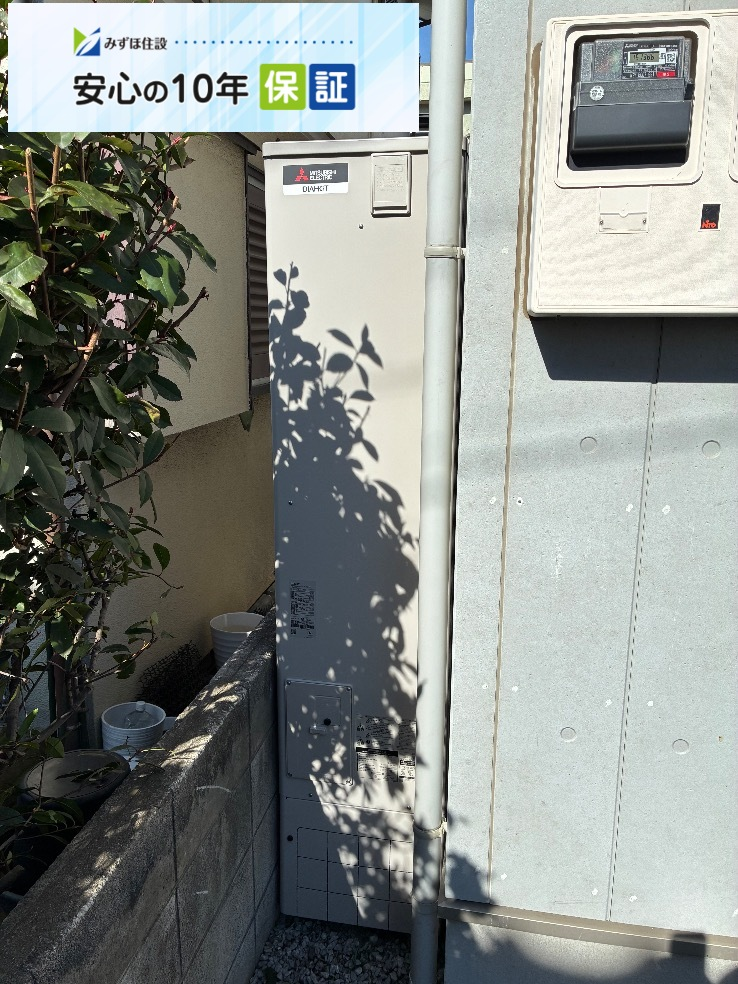 サンヨーエコキュートSHP-T37GAWから三菱エコキュートSRT-S377UZ｜エコキュート交換工事｜埼玉県さいたま市桜区下大久保｜