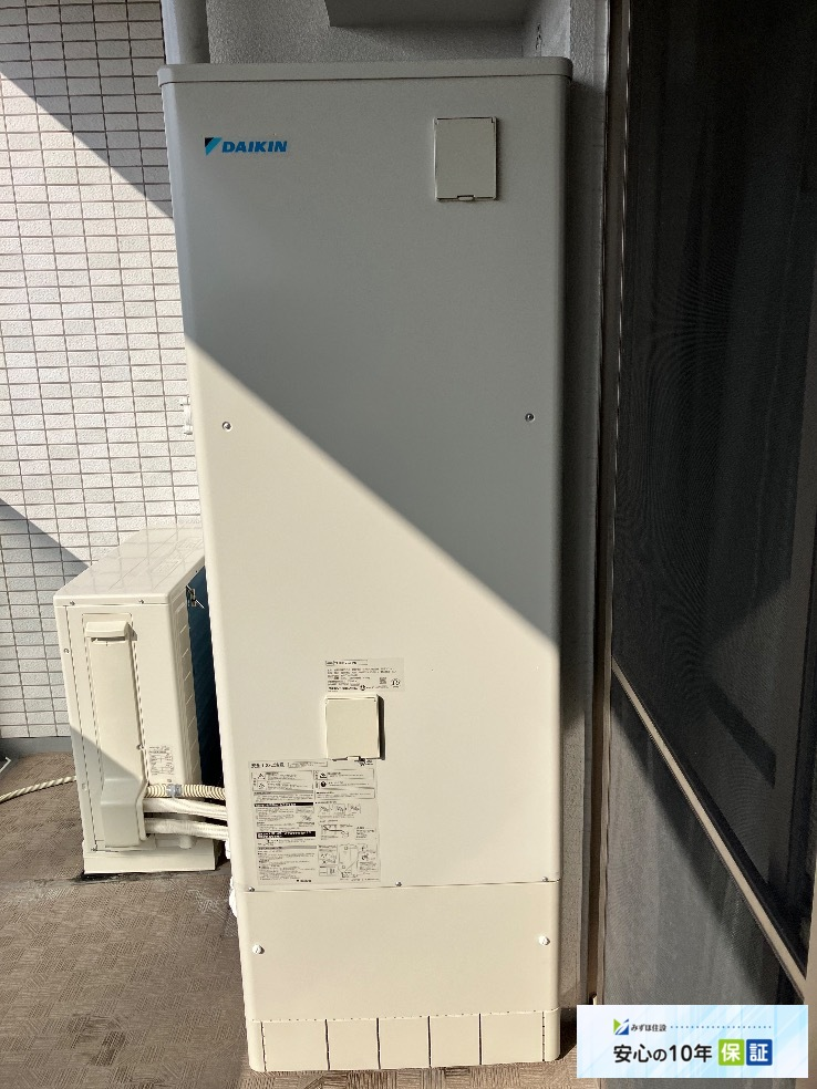 コロナエコキュートCTU-H3014AJ-BLからダイキンエコキュートEQX37ZFVE｜エコキュート交換工事｜東京都大田区大森南｜マンション｜エンゼルザグランドハーツ