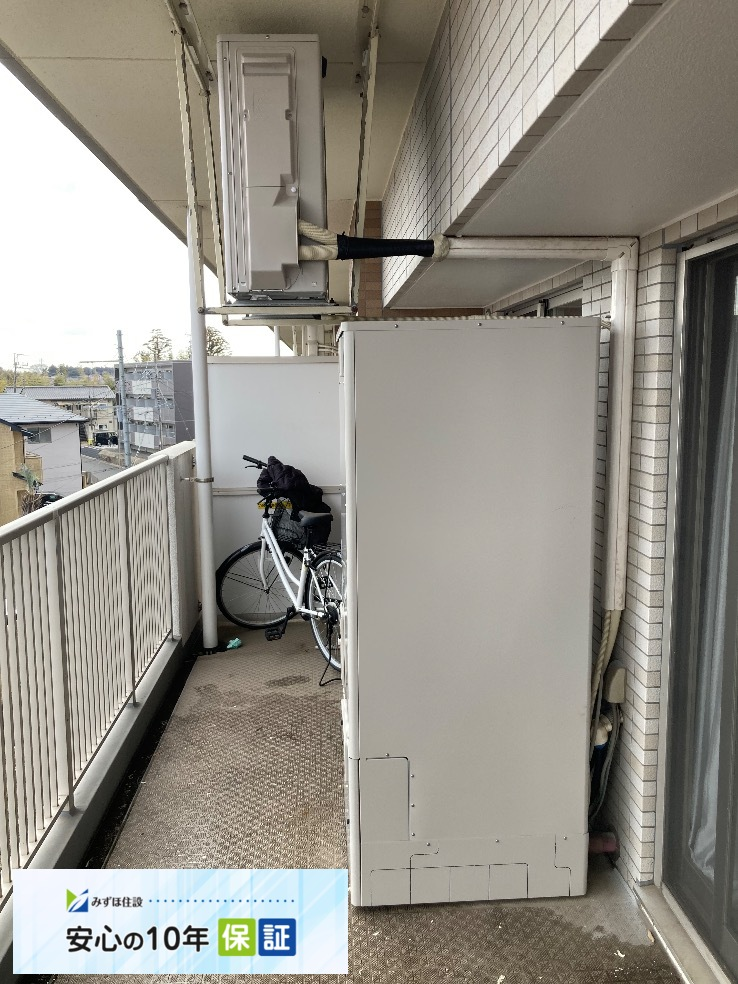 パナソニックエコキュートHE-30C3Qから三菱エコキュートSRT-S377｜エコキュート交換工事｜千葉県富里市日吉倉｜マンション｜センチュリー成田