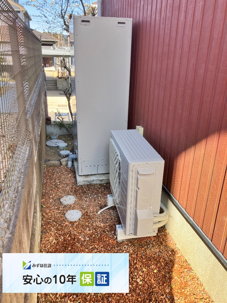 コロナエコキュートCTU-37AW1から三菱エコキュートSRT-S377U｜エコキュート交換工事｜千葉県印西市小林大門下｜